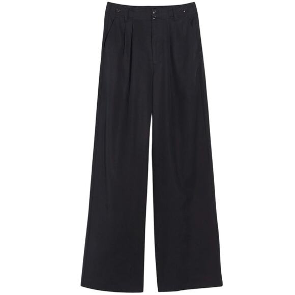 NWOT Madewell The Harlow Wide Leg Pants Women’s Size 2 Reg Black $118 1588-12 - Picture 1 of 12